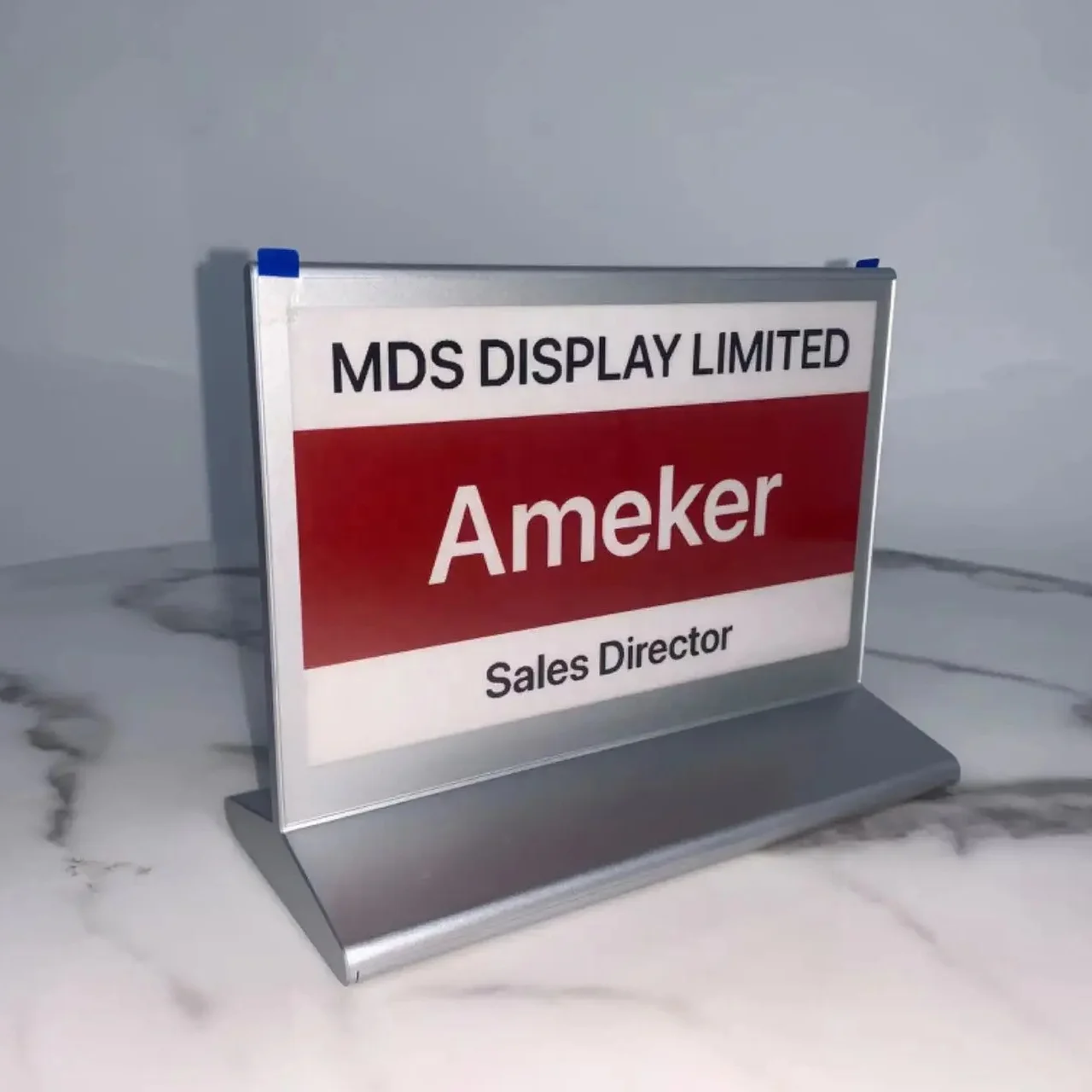 MDS Factory Price Double Sided Electronic Nameplate Name Card Wireless Paperless Conference System for Meeting Room Name Label