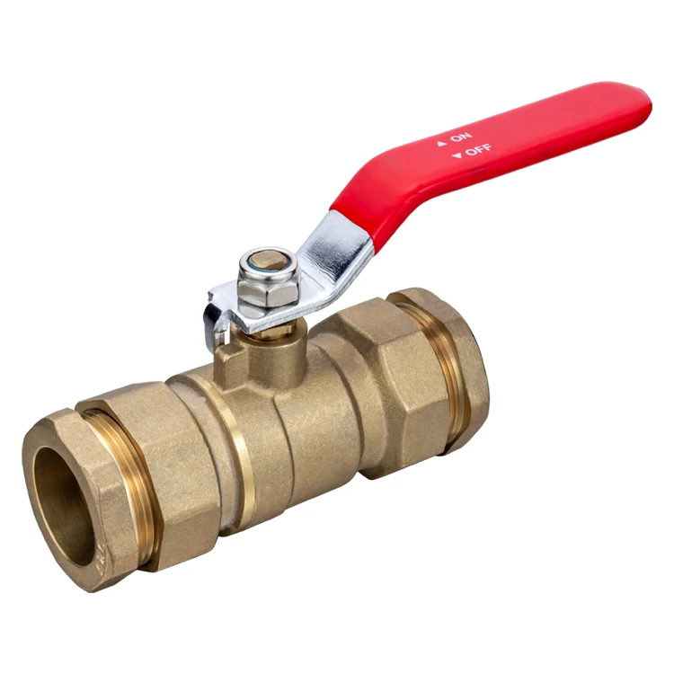 TMOK 25mm Water Supply Compression Isolation Brass Ball Valve  for Drip Irrigation Pipe