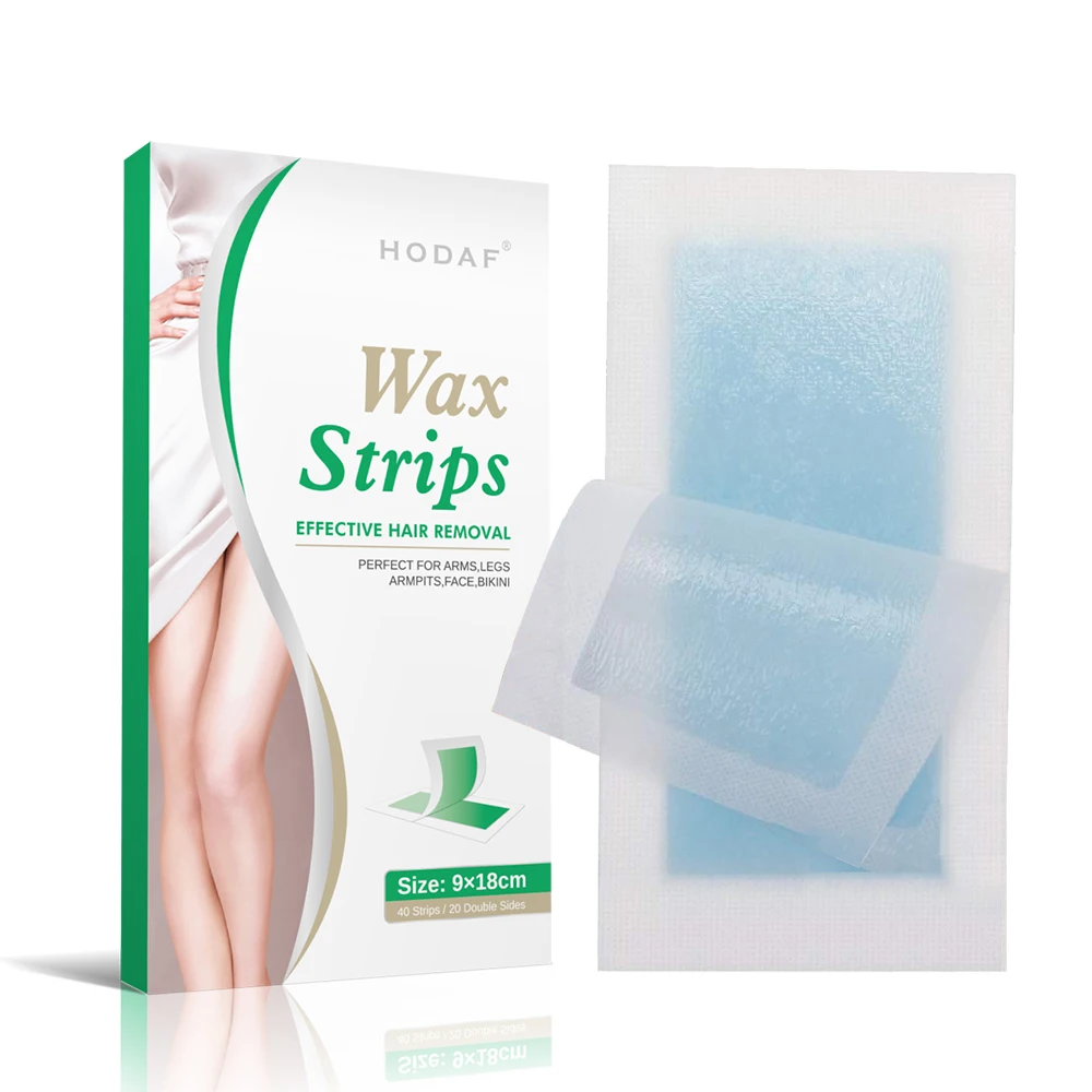 Private Label Hair Removal Cold Wax Strips Disposable Depilatory Wax Strips For Women Summer Use