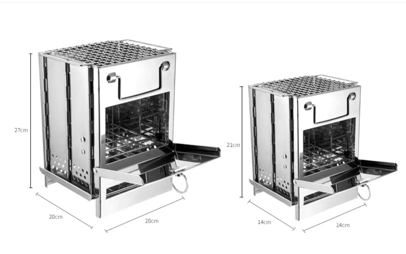 small Folding stainless Steel Portable  ultralight camping wood stove for Hiking Camping Cooking home Easy to carry