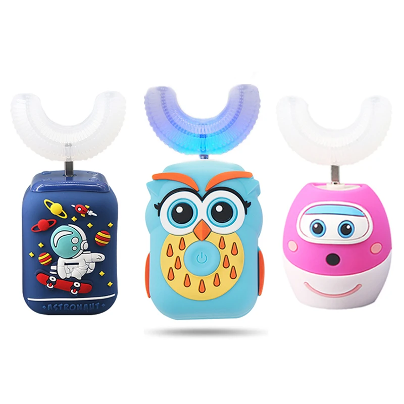 Аиво 360 градусов Новое поступление детская зубная щетка U-shape форме, благодаря чему создается ощущение невесомости с зубные щетки для детей U форма зубная щетка Детская электрическая зубная щетка