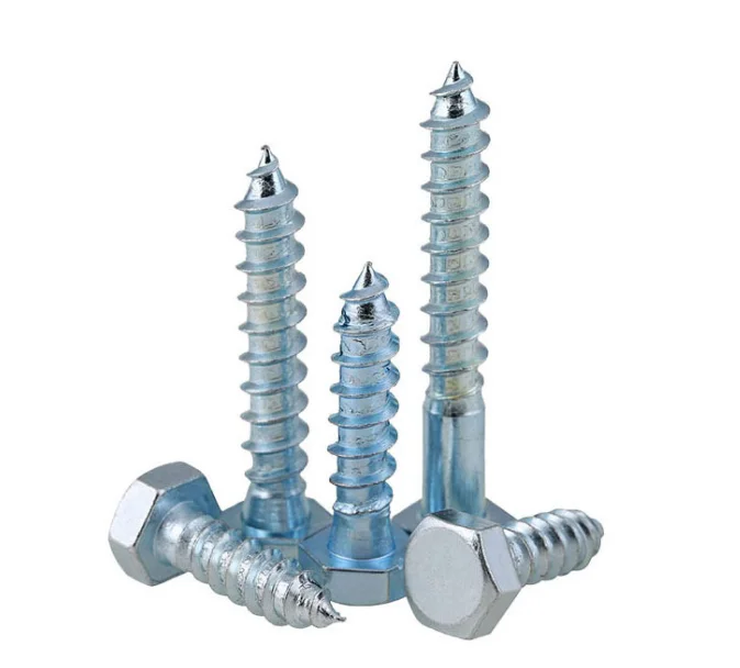 Hebei Yisen Fastener  DIN571 hexagon head self tapping wood screw for furniture stainless steel