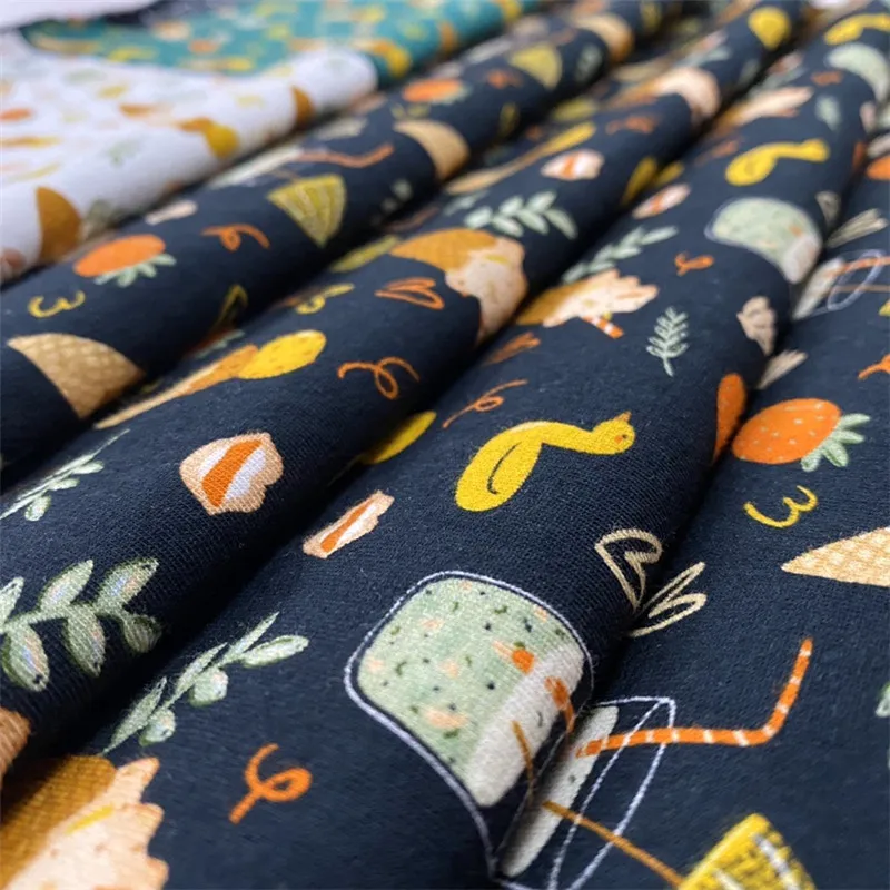 Custom design 95%cotton 5%spandex 220 gsm printed cotton lycra