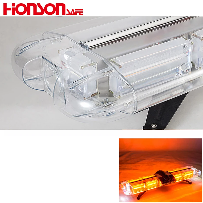 thickening PC dome Red Blue SMD LED Warning Lightbar with 100W siren speaker for ambulance Car