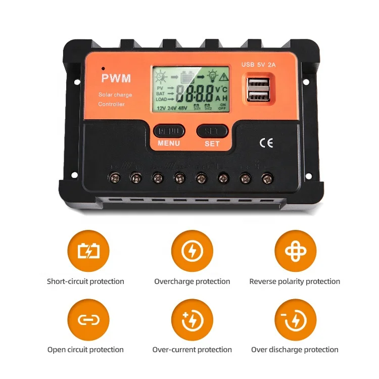 High efficiency solar charger regulator energy panel 60 amp 40a solar charger controller pwm