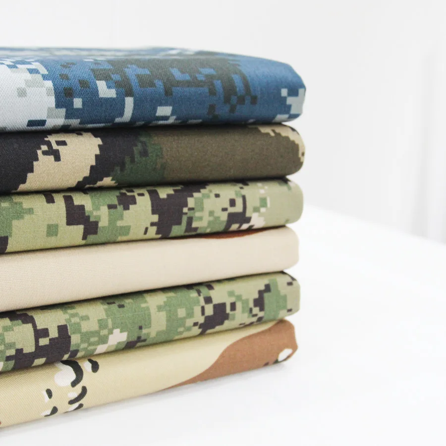 Производитель текстильной ткани оптовая продажа камуфляжная ткань с принтом на заказ саржевая полиэфирная хлопковая цифровая