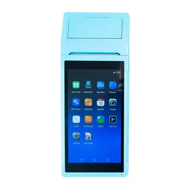 Android 12 0 80 мм сенсорный экран POS отпечатков пальцев Ручной Pos терминал с Принтер точки продаж системы