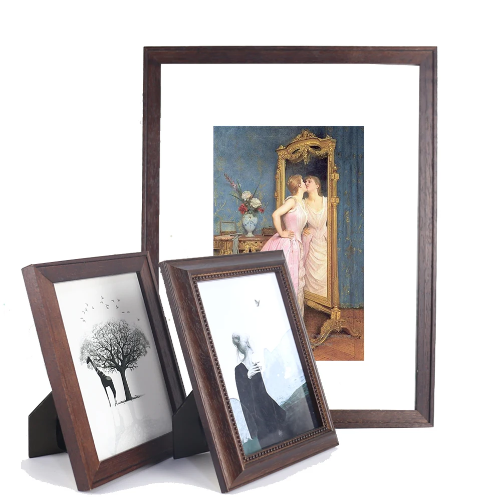 A3 A4 24x36 16x20 5x7 Picture Frames 11 x 14 Black Brown Wood Frame 8x10