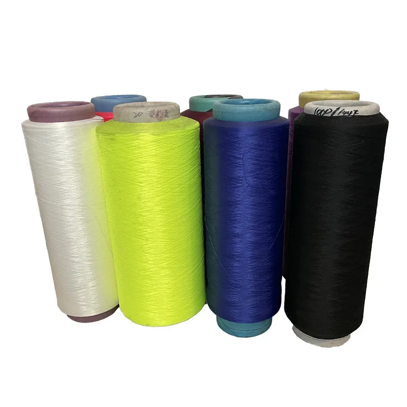 stock lot dty yarn black 75/36 75/72 150D/48F 300D/96F polyester filament textured yarn