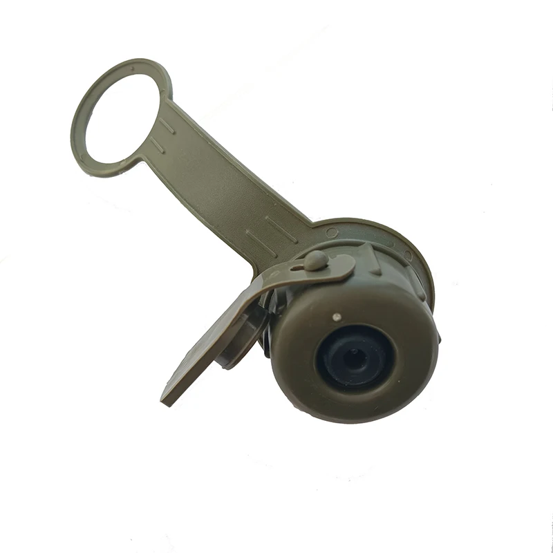 Factory wholesale high quality plastic water canteen cap lid , water bottle Straw cap lid compatible  with gas mask drink tube