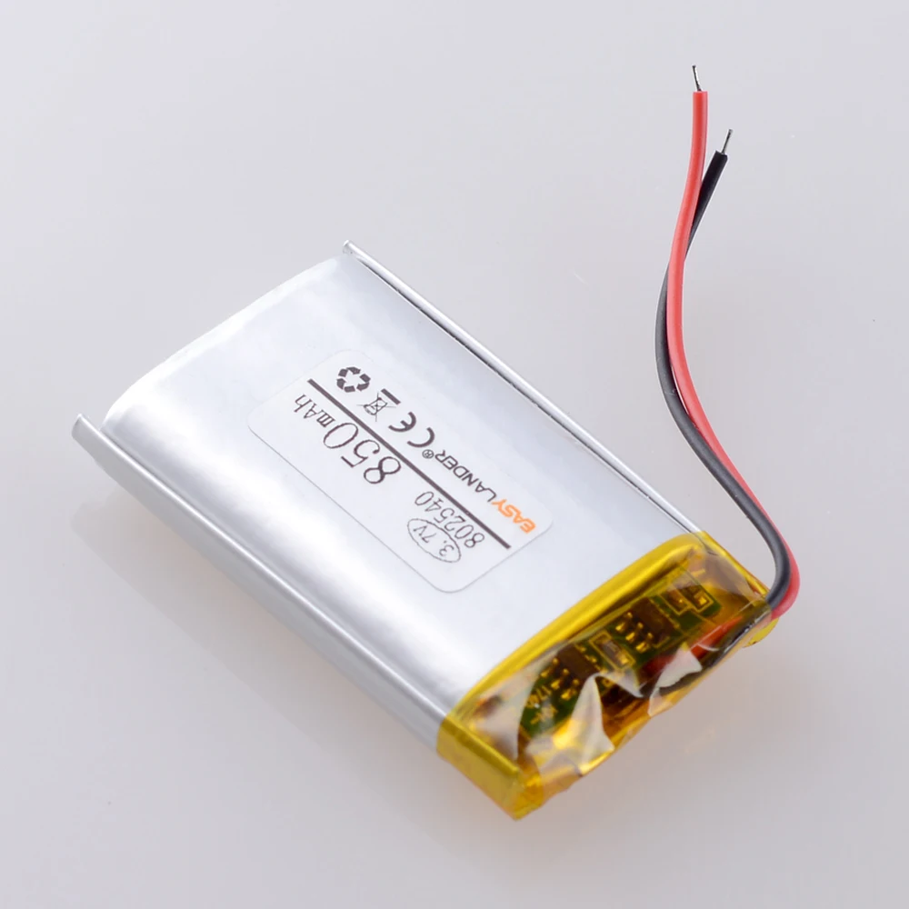 
802540 3.7V 850mah lithium li polymer rechargeable battery for electronic book tablet toys Mobile Pocket replacement 