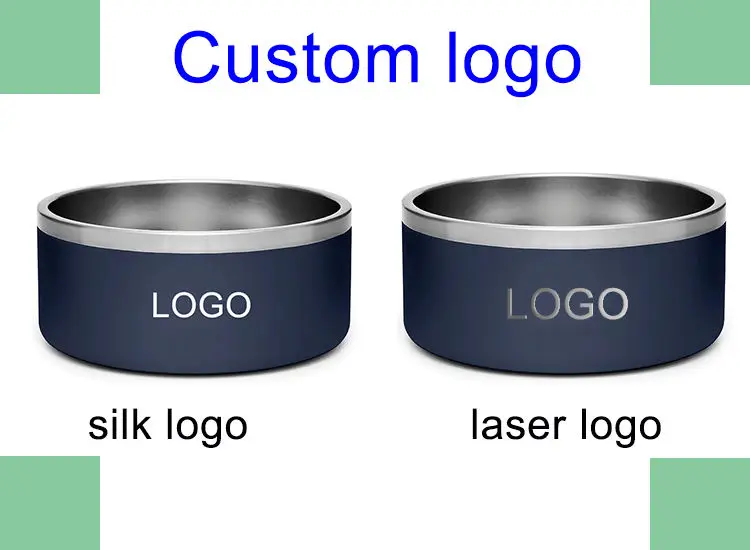 32 oz 64 oz Double Walled Insulated Dog Bowls Vacuum Pet Bowl for Small Medium Large Dogs