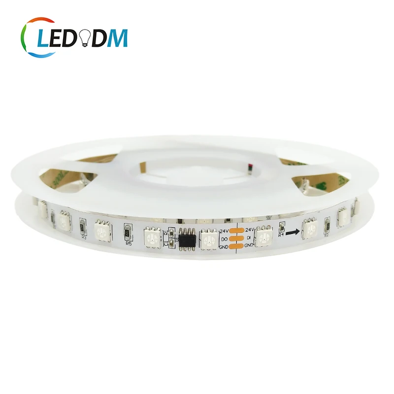 single SPI addressable magic programmable led strip smd5050 RGB pixel 60leds flex led strip 12v 24v