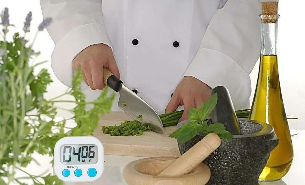 Small Digital Kitchen Timer Magnetic Back and ON/Off Switch,Minute Second Count Up Countdown