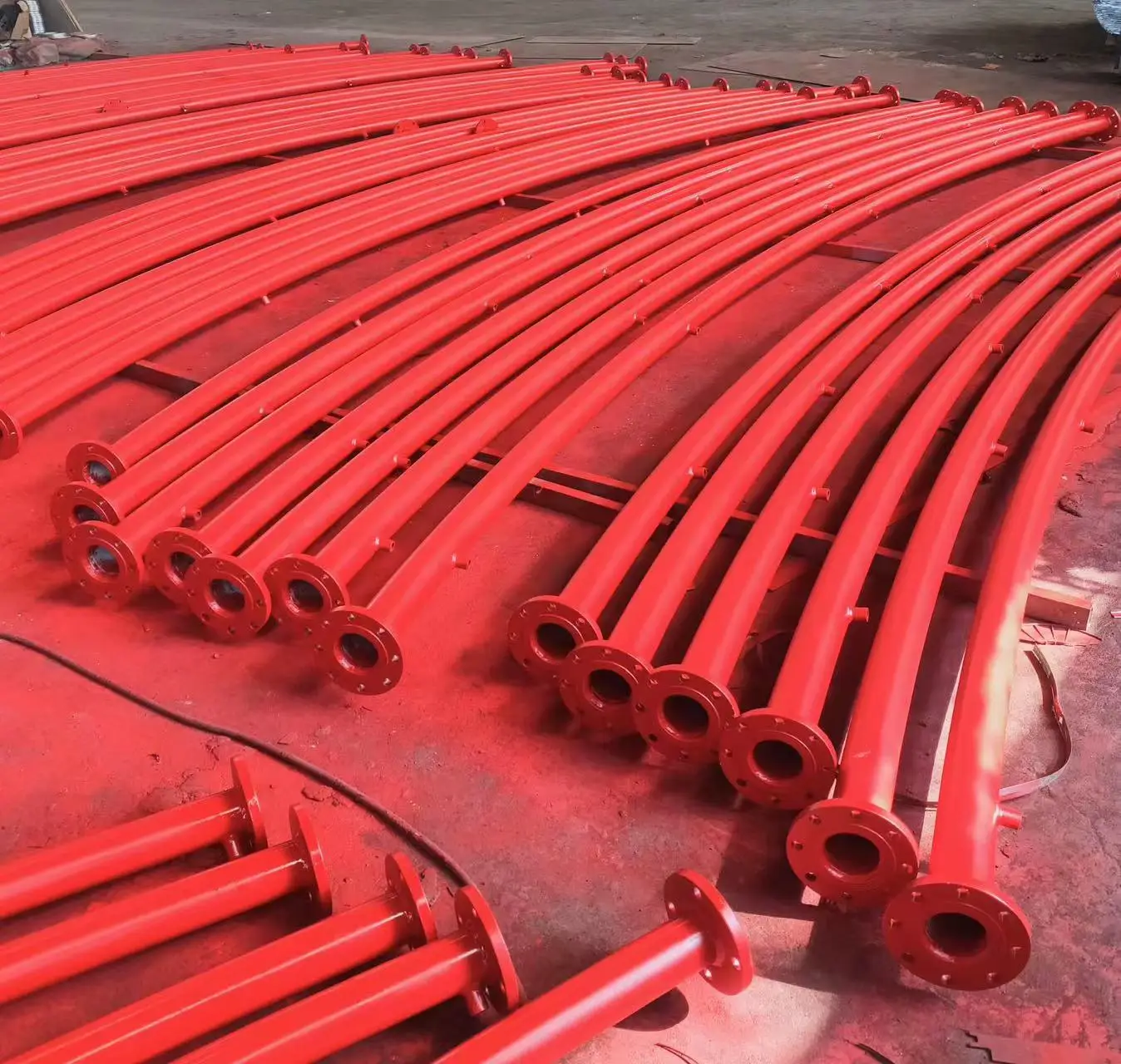 Stainless steel red plated fire sprinkler ring pipe