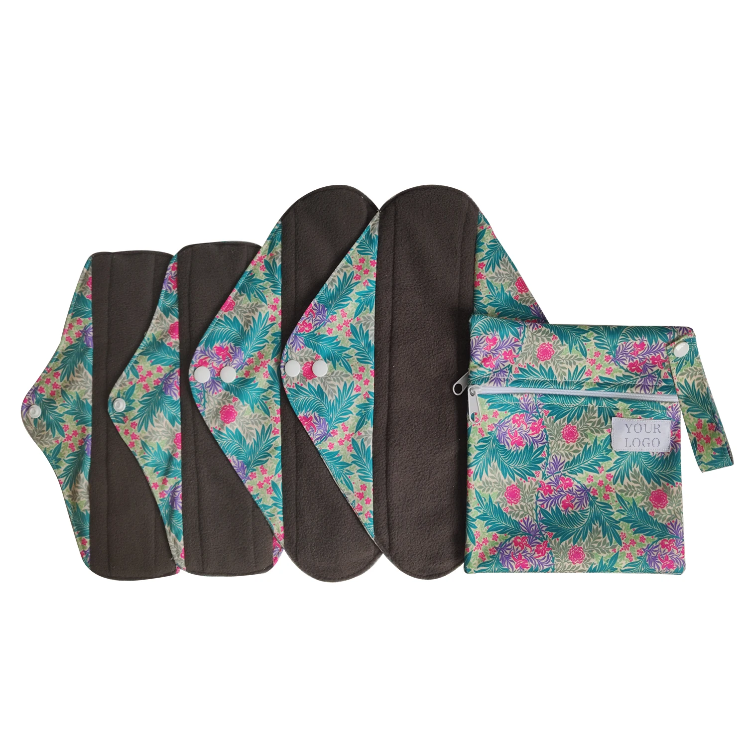 Многоразовые моющиеся бамбуковые менструальные прокладки, тяжелые прокладки, женские тканевые Многоразовые прокладки