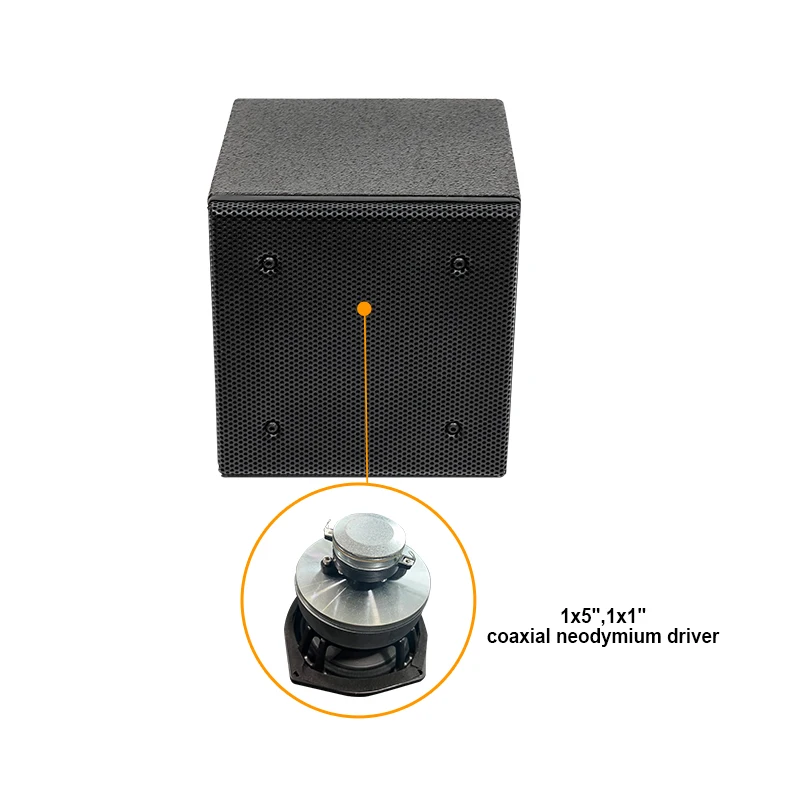 High End Neodymium Polyurea Mini Dj Sound Wooden Speaker Box 5 Inch Coaxial Sound Healing Sound Systems For House