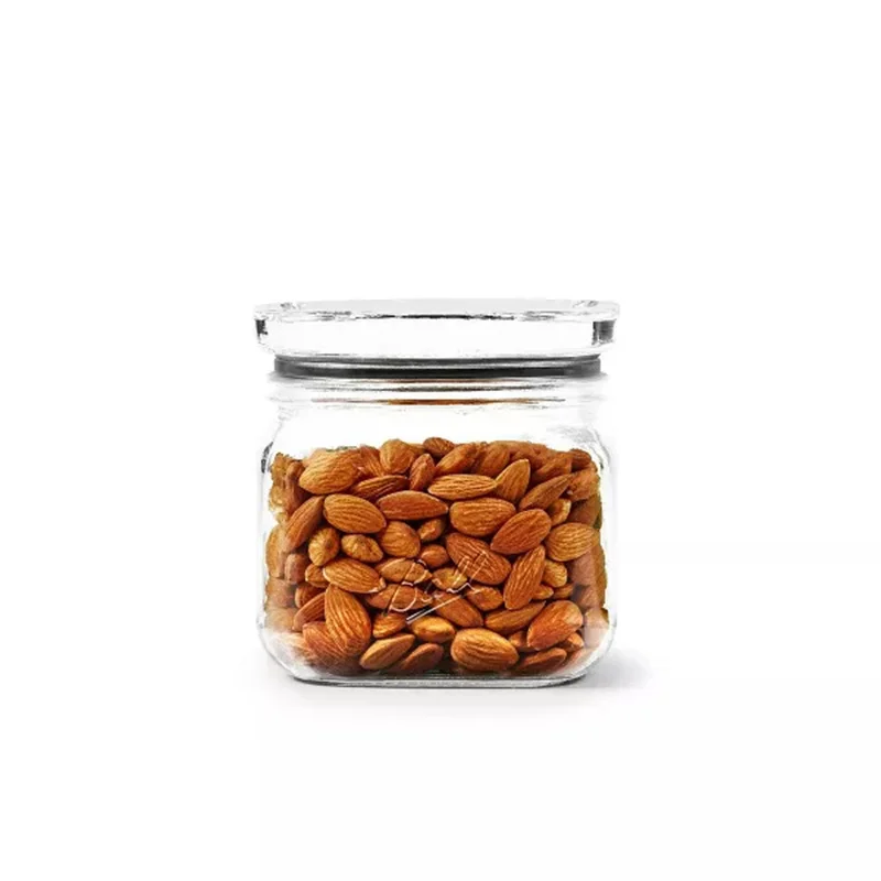 Wholesale Food  Kitchen Glass Canisters For Coffee Flour Sugar Candy Cookie Spice Storage Glass Jars Containers