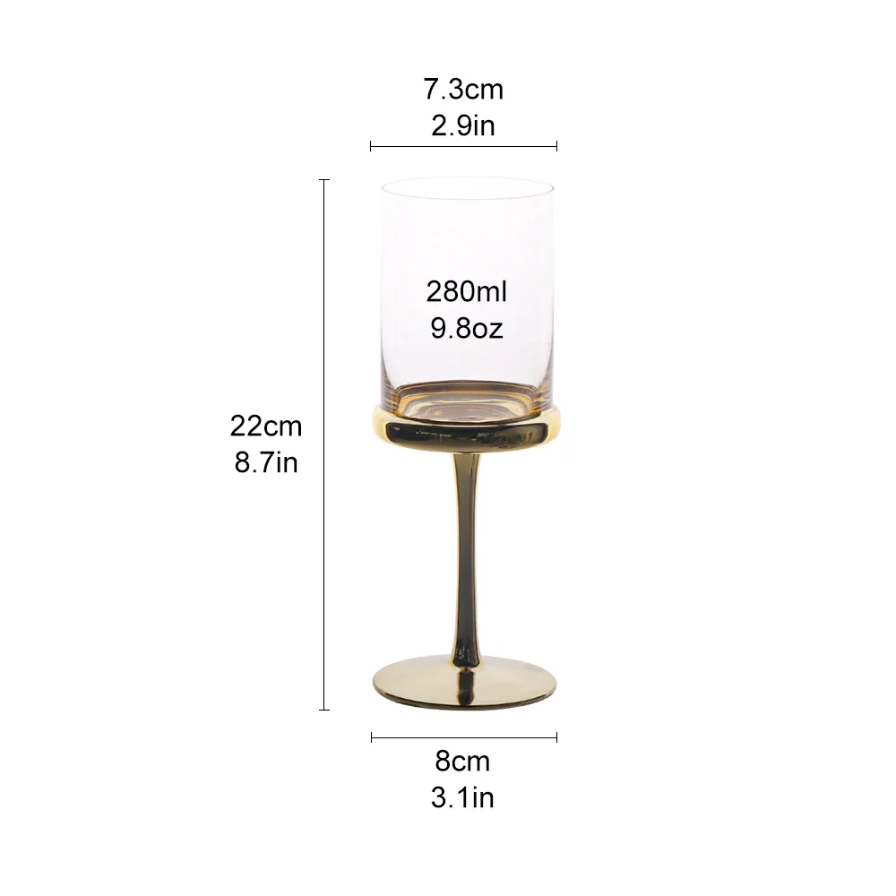 Amazon Best Selling High Quality Elegant Clear Lead Free Super Light Crystal Wine Glasses