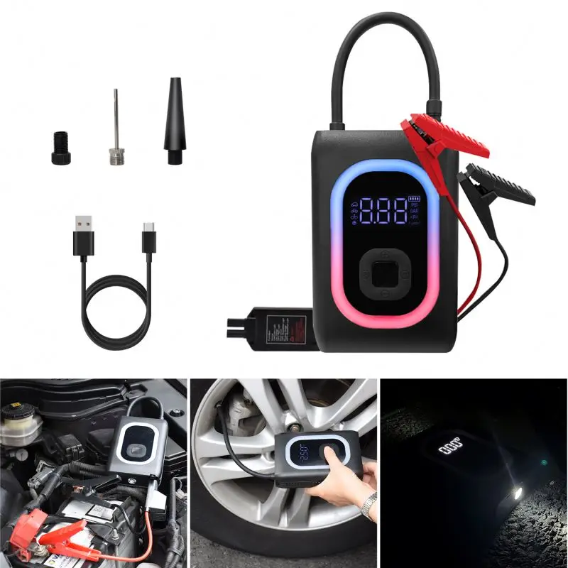 Smart Air Pump Preset Tire Pressure Automatic Stop Rechargeable Battery Car Air Pump Air Tire Compressor Tire Inflator