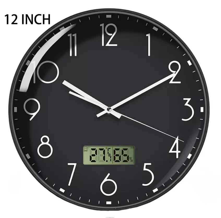 Универсальное обслуживание пластиковые ABS домашний декор настенные часы 12 дюймов цифровые настенные часы