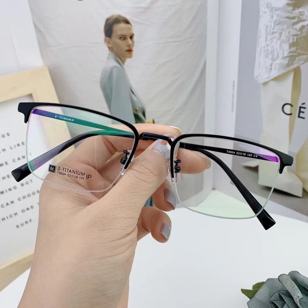 2021 Newest Titanium Optical Frames Fashion Blue Light blocking Glasses Men Highest Quality Read Glasses Mens WKT9004