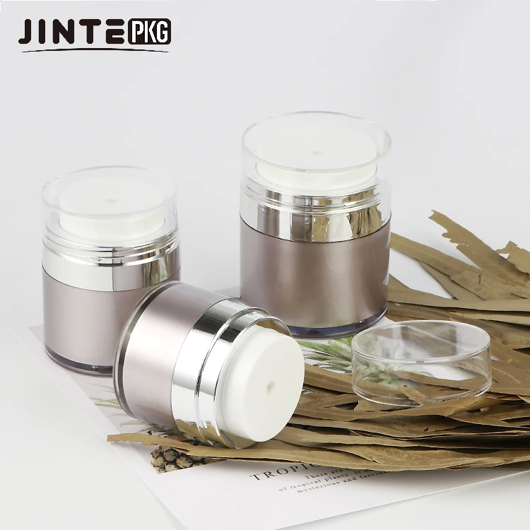 50ml Acrylic Plastic Cosmetic Cream Airless Pump Jar For Face Cream