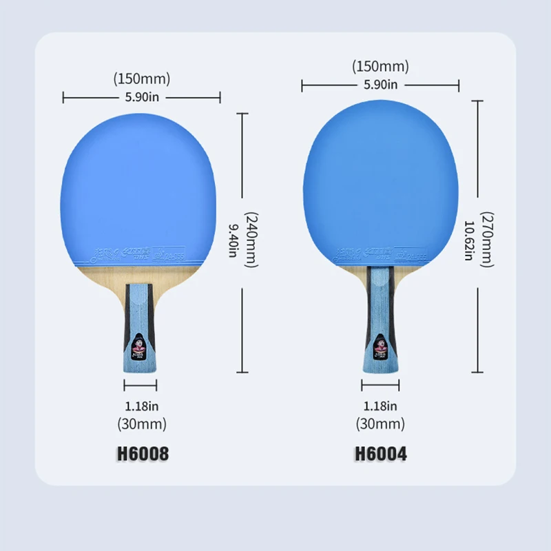 Red Double Happiness 6-Star Professional Table Tennis Racket Set Glue Crazy Training Single Racket Rubber Wood ITTF Certified