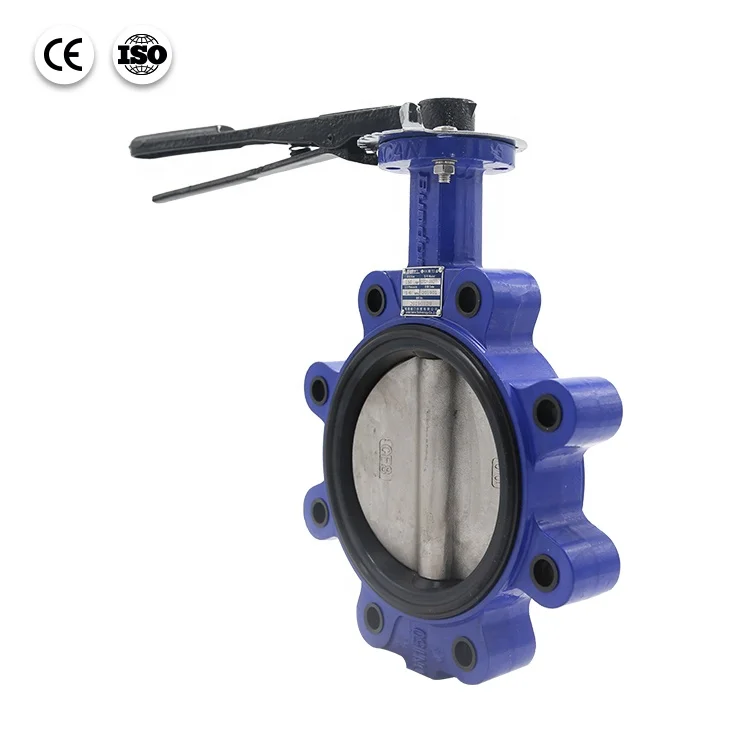Bundor 4 inch ANSI ductile iron disc PN16 lever lug type butterfly valve