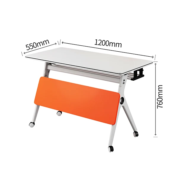 2020 New Flip Top Conference Table Folding Training Table With Wheels For Office School