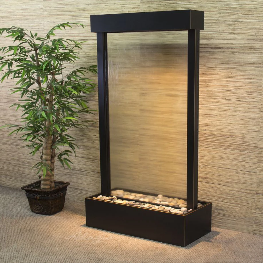 Decore фонтан водопад настенное зеркало комнатный из нержавеющей стали
