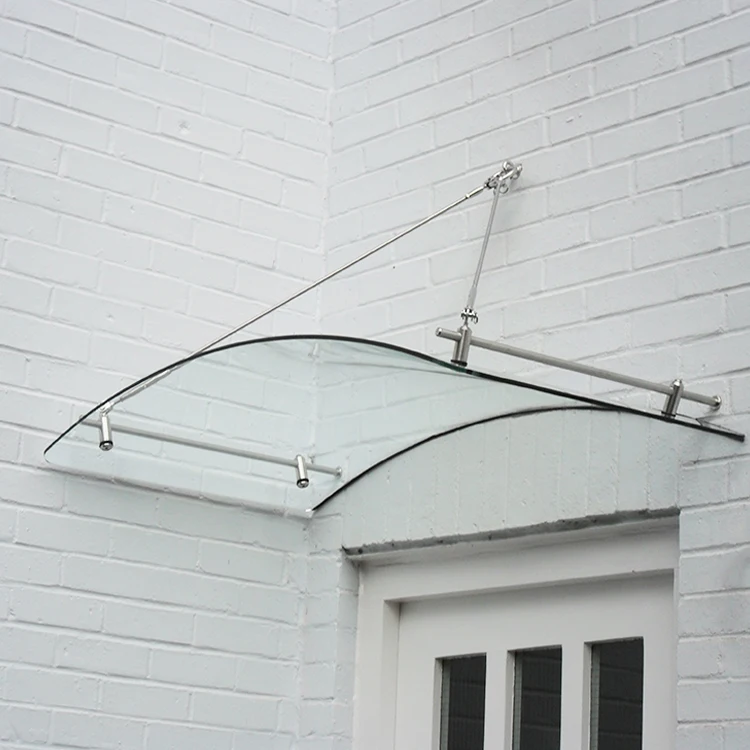 Curved tempered laminated glass awning safety bend toughened glass canopy skylight building price china manufacturer