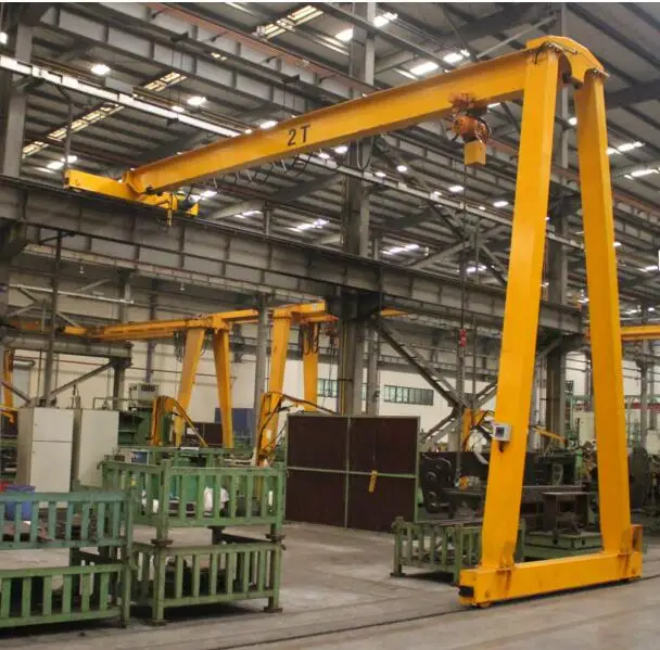 5t single girder mobile gantry portable crane 10 tonpower cable  outdoor