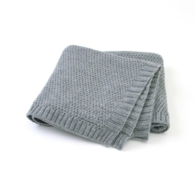 
Colorful Super Soft Custom Throw Chunky Knit Baby Blanket For Winter 