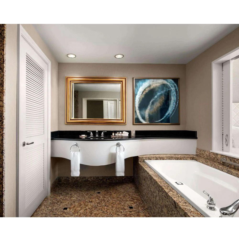 Modern Luxury4 or 5 Star Hotel Guest Room Standard Bedroom Furniture Set Bed Sofa TV Cabinet Dresser Mirror Wooden Furniture