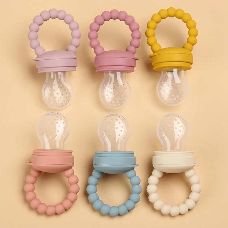 New Infant Teething Toy Teether Bpa Free Fruit Feeder Pacifier Food Grade Hot Baby Food Feeder