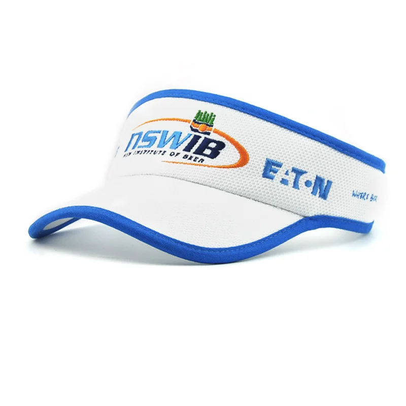 Factory Custom logo cap with visor summer sports men women cheap fashion sun visor hat cap