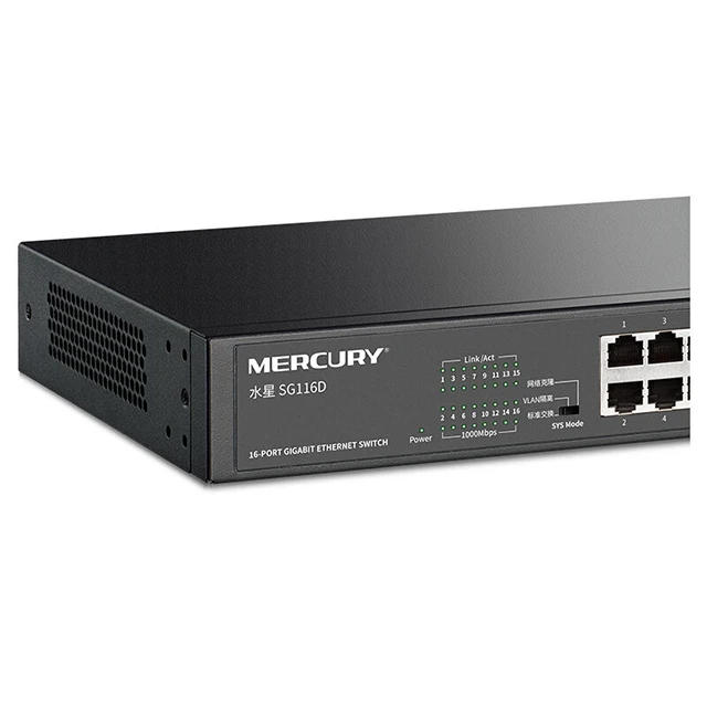 ForMercury SG116D Pro 16 port network switch gigabit power over ethernet enterprise switches splitter