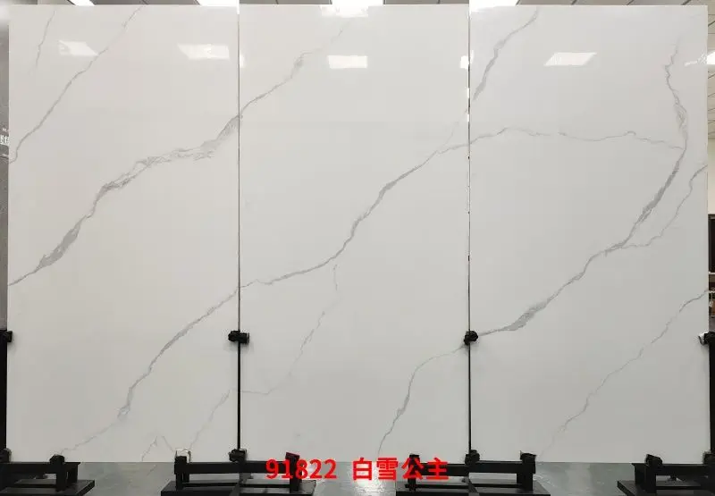 Современная Белая Мраморная керамическая плитка напольная искусственная Спеченная Каменная Панель для наружных стен