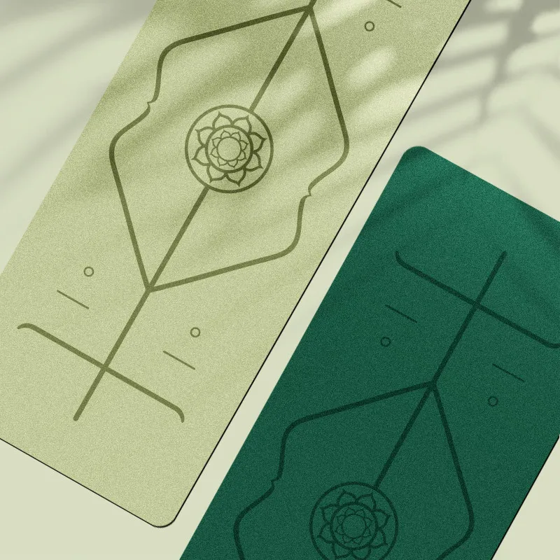 Position Line Non-toxic 100% Natural Coir Fibre Anti-slip Rubber Custom Logo Yoga Mat Polyurethane Yoga Mat