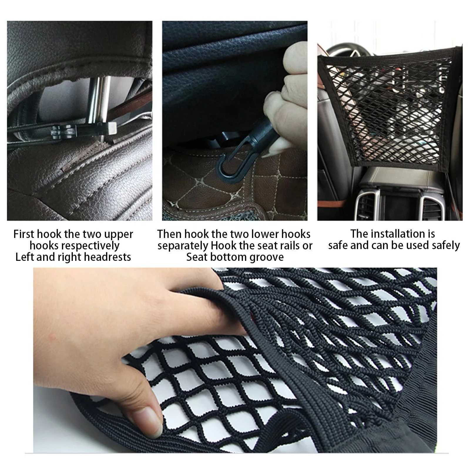 25x30cm Motorcycle Luggage Cargo Net Hook Hold Bag Bike  Mesh Fuel Tank Luggage  Motorcycle Helmet Storage Trunk Net Bag