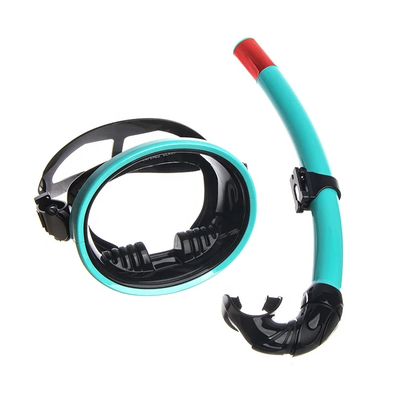 Wholesale Snorkel Set Uv Protect Diving Equipment Tempered Glass Diving Oxygen Mask Diving Mask