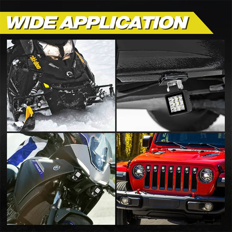 2 шт. 2 дюйма 54 Вт янтарный или белый маленький точечный луч 12 В мотоциклетный светильник