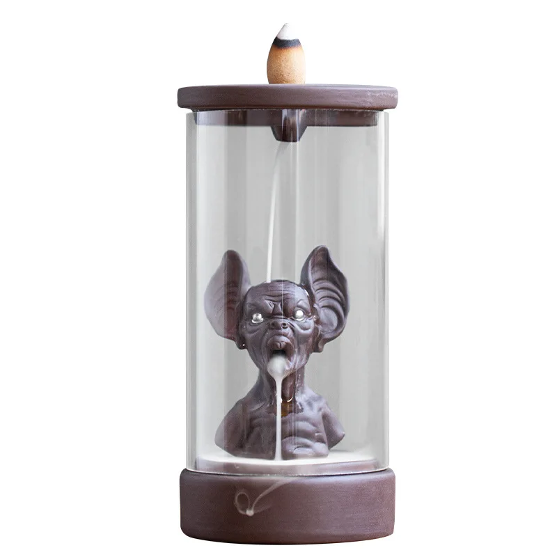 Hot Sale Ceramic Aromatherapy Burning Smoke Waterfall Incense Holder Backflow Incense Burner