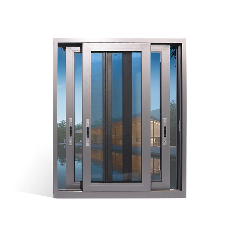 Xuanmei modern grey latest design aluminium double glazing window for house