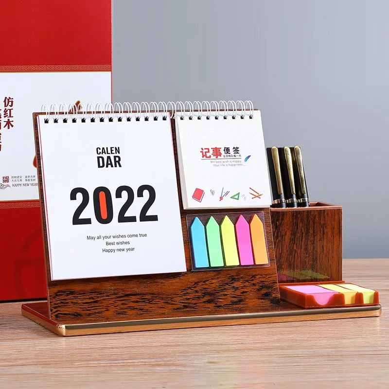 Good Quality Factory Directly Popular Diy Stand Customized Wooden Desk Calendar With Cheap Price