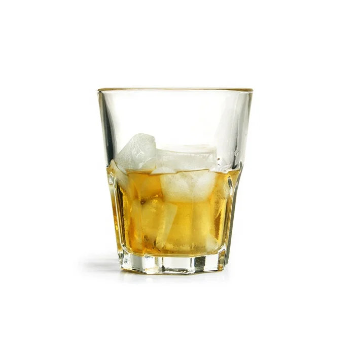 Хорошее качество, сделанный на заказ логотип rocks octagon 9oz shot glass с логотипом