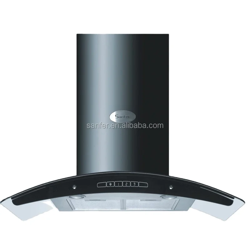 Super motor with big fan kitchen appliances cooker hood /smoke sensor range hood exhauster