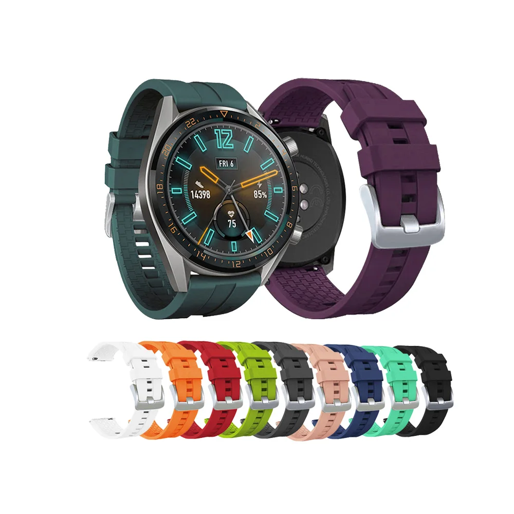 New Arrival 22mm Silicone watch strap for Huawei Watch GT/GT2 46mm/Samsung Gear S3 rubber Replacement huawei  watch bands