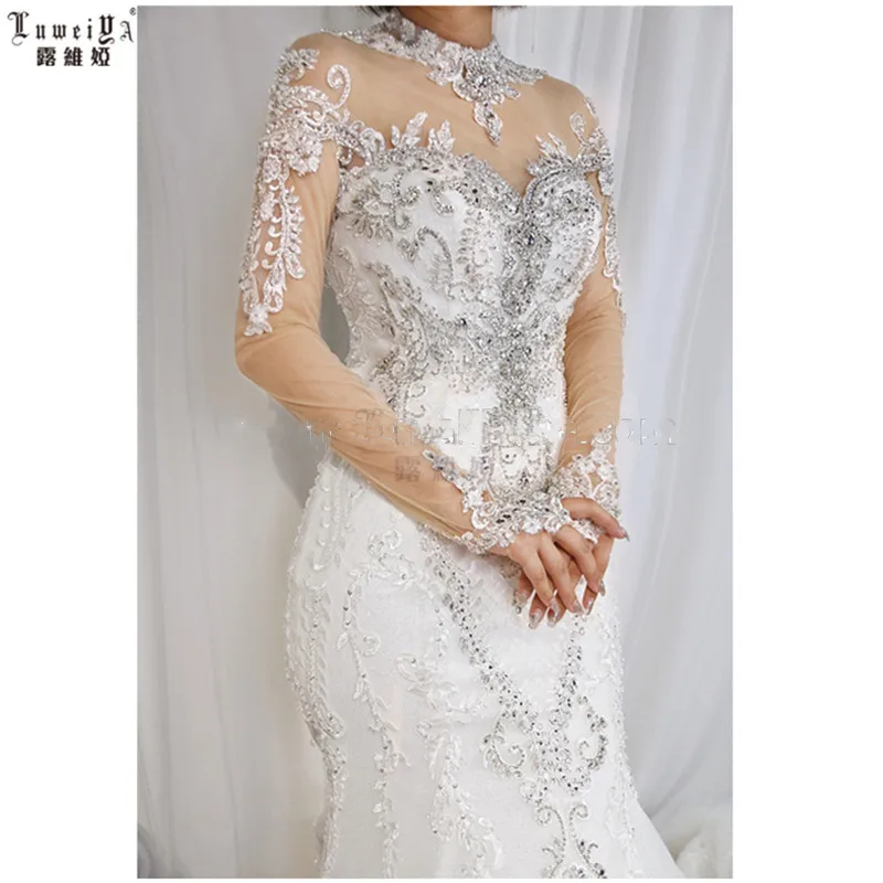 Sexy Open Back Illusion Lace With Detachable Train Bridal Gown Wholesale Wedding Dress Bridesmaid  Turkey Summer Dresses